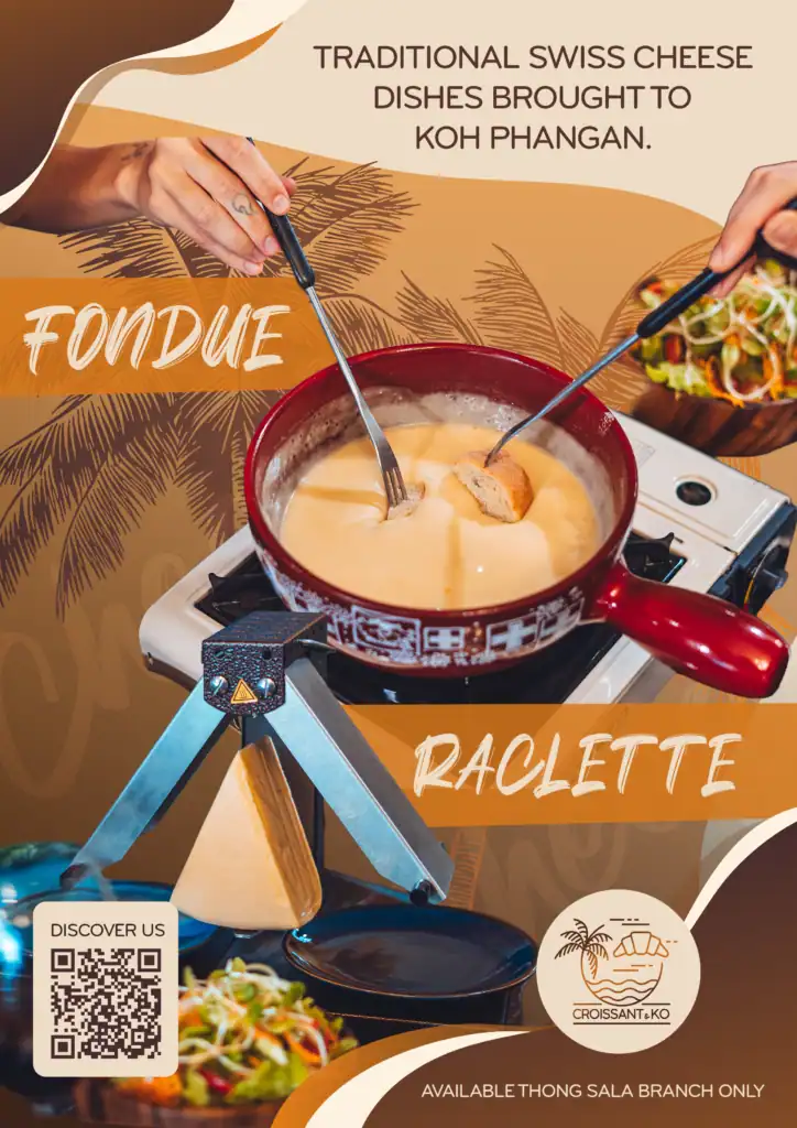 Fondue | Cheese | Raclette | Melted Cheese | Cold Cut | Premium | Bread | Croissant & Ko | Koh Phangan