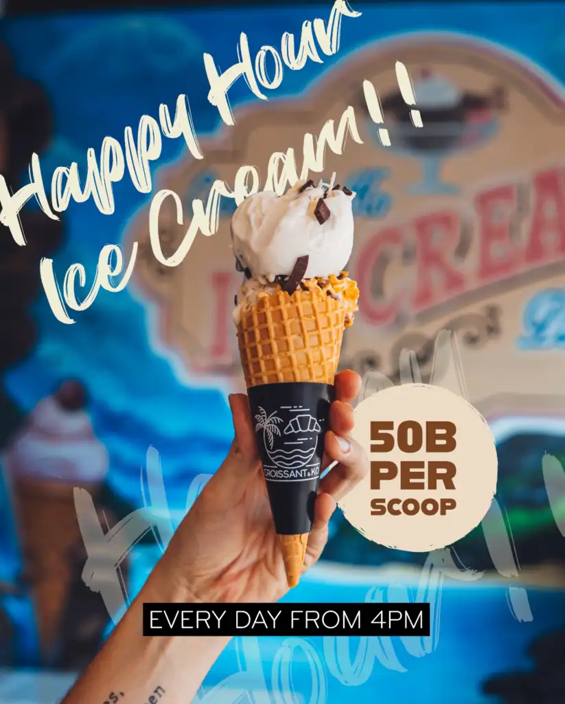 Ice Cream | Happy Hour | Creamy | Soft | Smooth | Sweet | Croissant & Ko | Koh Tao