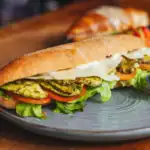 Chicken Pesto & Emmental Sandwich | Creamy | Cheese | Crispy | Tasty | Homemade Bread | Croissant & Ko | Koh Phangan